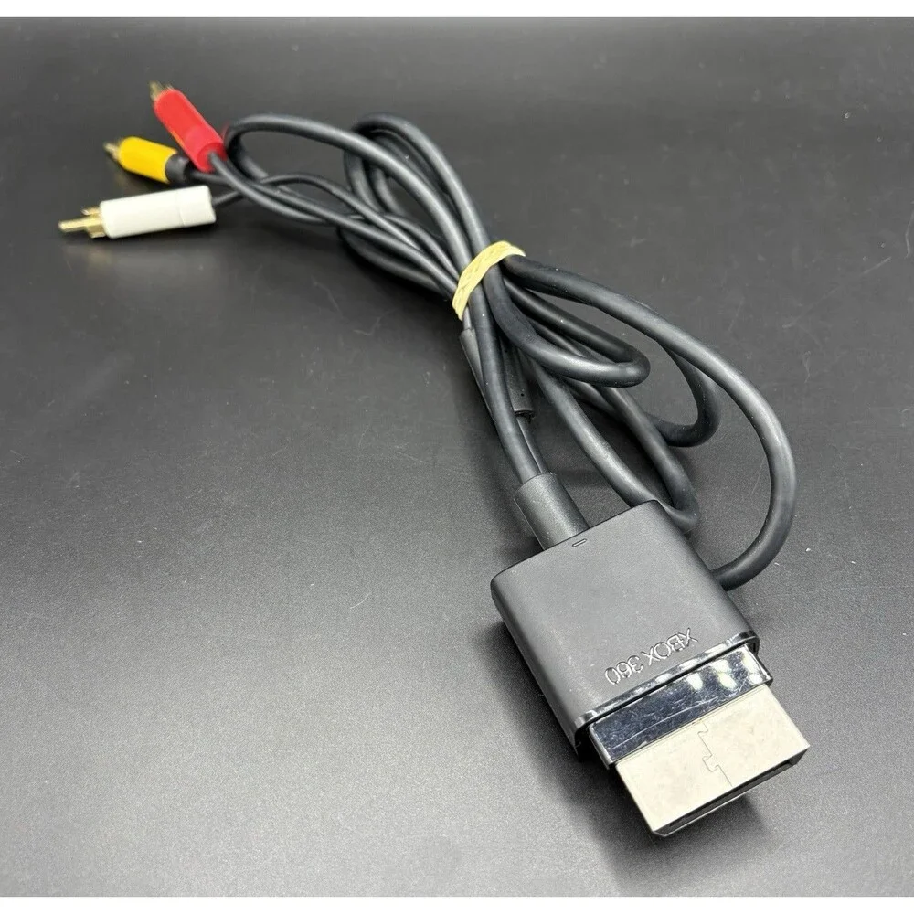 Genuine Microsoft Xbox 360 Composite Video A/V Cable X821376-002 X821376-001